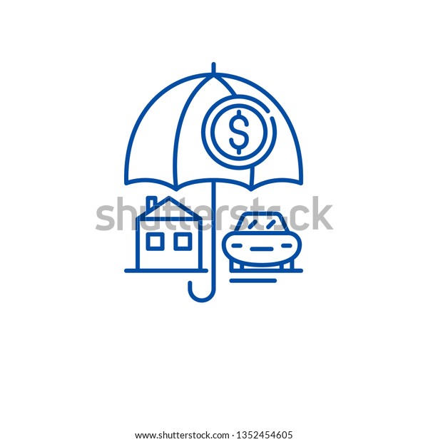 Personal protection\
line icon concept. Personal protection flat  vector symbol, sign,\
outline illustration.