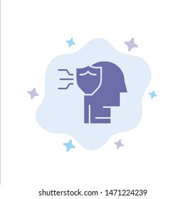 Personal, Protection, Security, Shield Blue Icon on Abstract Cloud Background. Vector Icon Template background