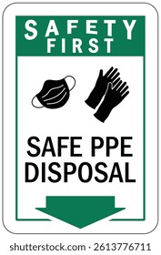 Personal protection sign for medical facilities sign