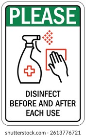 Personal protection sign for medical facilities sign