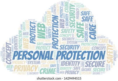 Personal Protection word cloud. Wordcloud made with text only.
