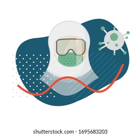 Personal Protective Equipment for Doctors - Icon as EPS 10 File
