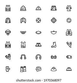 personal protective equipment icon or logo isolated sign symbol vector illustration - Collection of high quality black style vector icons
