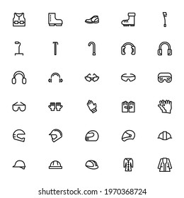 personal protective equipment icon or logo isolated sign symbol vector illustration - Collection of high quality black style vector icons
