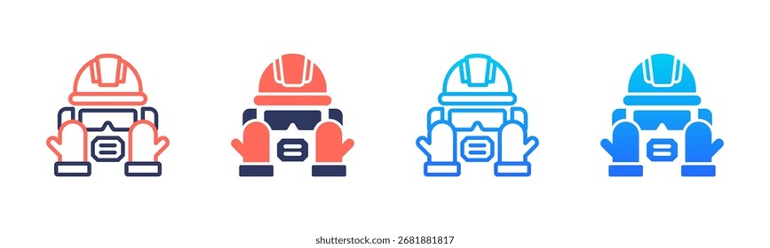 Equipamento de proteção individual Icon Pack em vários estilos