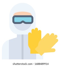 Personal protective equipment vector illustration, flat design icon