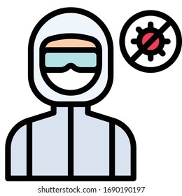 Personal protective equipment vector illustration, filled design icon