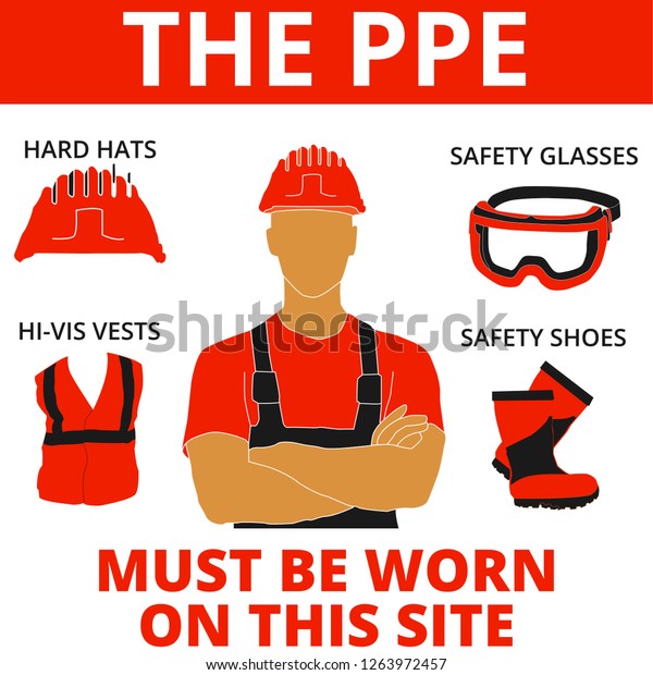 Personal Protective Equipment Wear Set Will Stock Vector (Royalty Free ...