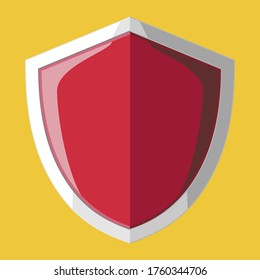Personal protective shield design, Protective shield, Protect from bacteria and viruses, Flat shield design illustration