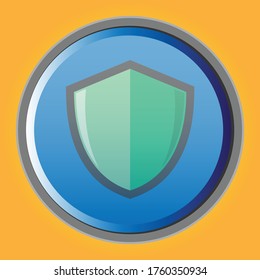 Personal protective shield design, Protective shield, Protect from bacteria and viruses, Flat shield design illustration