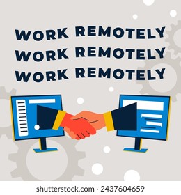 Personal pursuits or professional development, work remotely banner. Flexibility to tailor your work environment, productivity and comfort. Global and diverse job experience. Vector in flat style