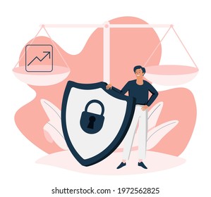 Personal quality abstract concept vector illustration. Resilience, accountability and discipline, mental strength, psychological flexibility, decision making, leadership role abstract metaphor.