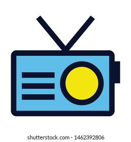 Personal Radio Device. Simple Vector Color Icon.