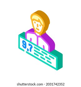 vector de icono isométrico de clasificación personal. signo de calificación personal. ilustración de símbolo aislado