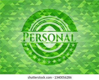Personal realistic green mosaic emblem