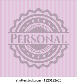 Personal realistic pink emblem