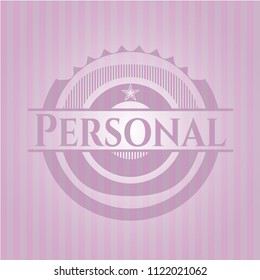 Personal realistic pink emblem