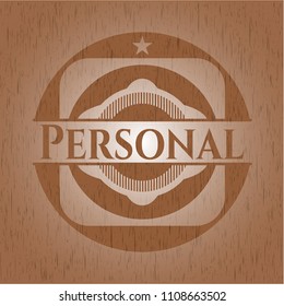 Personal realistic wooden emblem