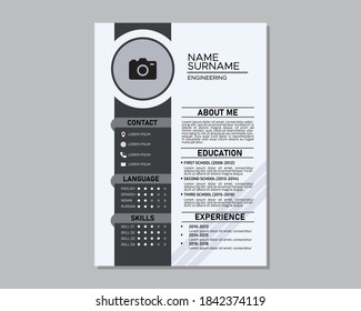 Personal Resume/CV modern template design.Editable