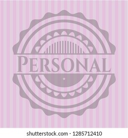 Personal retro pink emblem