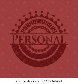 Personal retro red emblem