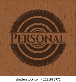 Personal retro style wooden emblem