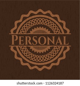 Personal retro style wooden emblem