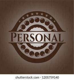 Personal retro wood emblem