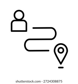 Ilustración vectorial de iconos de esquema de hoja de ruta personal