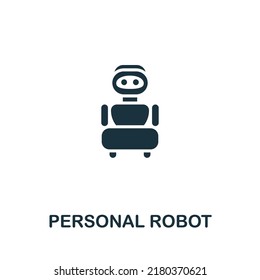 Personal Robot icon. Monochrome simple line Future Technology icon for templates, web design and infographics