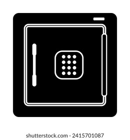 Personal safe or strong box for storing valuables in vector