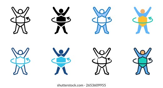 Conjunto de iconos de seguridad personal colección de estilo múltiple 
