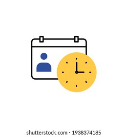 ilustración del vector de icono de programación personal. estilo de icono de color moderno. aislado en fondo blanco