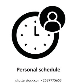 Personal schedule Vector Icon which can easily modify or edit
