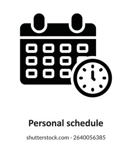 Personal schedule Vector Icon which can easily modify or edit
