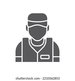 Personal Security filled flat icon. linear style sign for mobile concept and web design