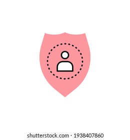 ilustración vectorial de icono de seguridad personal con estilo de color moderno. aislado en fondo blanco