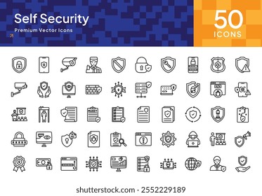 Personal Security and Safety Icon Pack for Self-Protection and Emergency Response