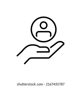 Personal services outline vector icon