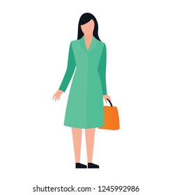Personal shopping flat icon design