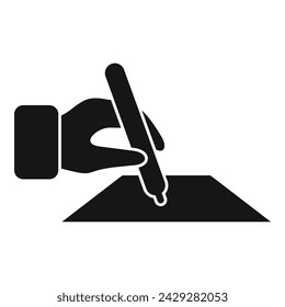 Personal signature icon simple vector. Access verification. Biometric approve
