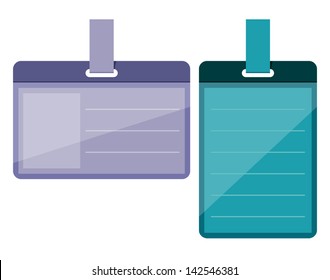 Personal simple badges in flat design style, EPS10 file with transparent objects 