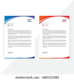 personal simple letterhead templates Vector