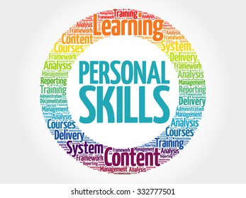 Personal Skills Circle Stamp Word Cloud Stock Vector (Royalty Free ...