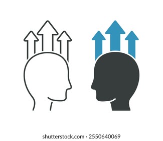 Personal skills growth development icon. Illustration vector