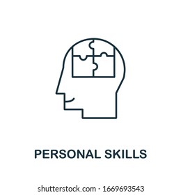 Personal Skills icon from headhunting collection. Simple line Personal Skills icon for templates, web design and infographics