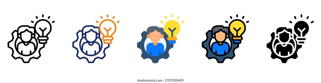 Icono de habilidades personales Ilustración vectorial de estilo múltiple