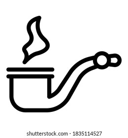 Personal smoking pipe icon. Outline personal smoking pipe vector icon for web design isolated on white background