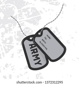 Personal soldier's token with personal information of a serviceman