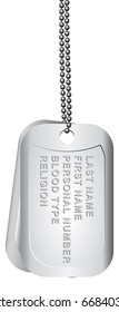 Personal soldier's token with personal information of a serviceman